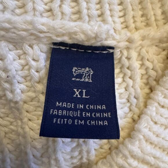 Scotch & Soda Men’s XL Cream Knit Cotton Sweater Sea You Collection Crewneck - Picture 6 of 8